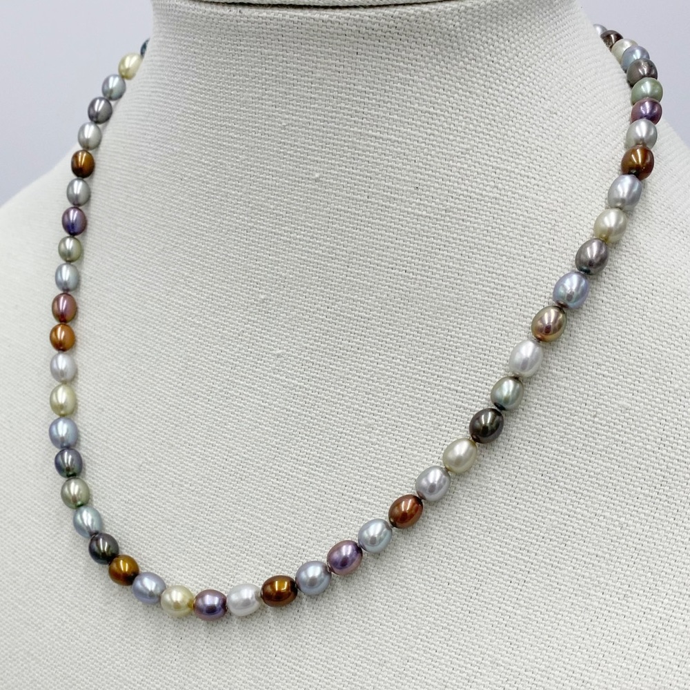 Honora Multicolor Freshwater Pearls 20” Sterling Silver Clasp